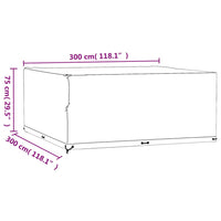 Thumbnail for Gartenmöbel-Abdeckung 16 Ösen 300x300x75 cm Quadratisch