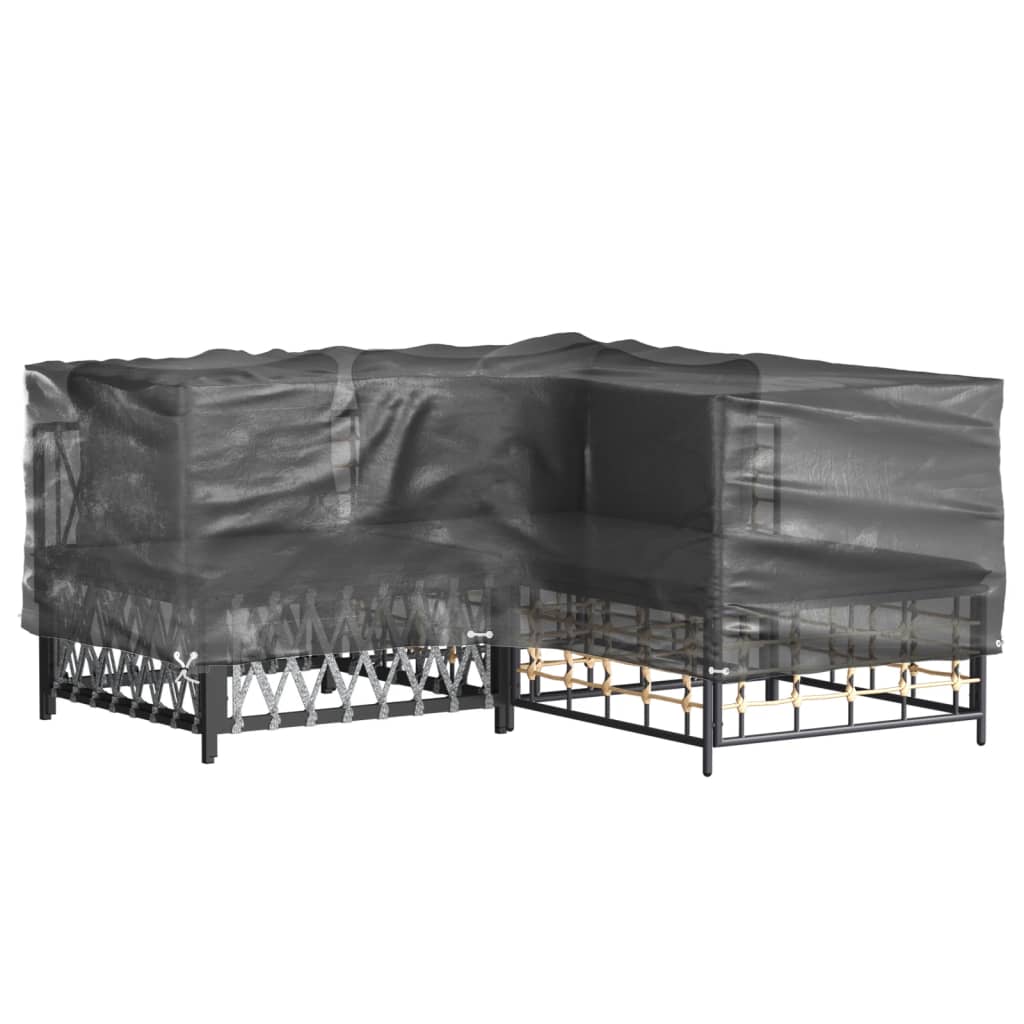Gartenmöbel-Abdeckung in L-Form 12 Ösen 185x185x70 cm