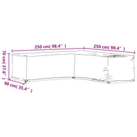 Thumbnail for Gartenmöbel-Abdeckung in L-Form 16 Ösen 250x250x70 cm