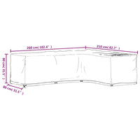 Thumbnail for Gartenmöbel-Abdeckung in L-Form 16 Ösen 260x210x80 cm