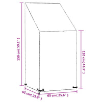 Thumbnail for Abdeckung für Gartenstuhl 8 Ösen 65x65x110/150 cm Polyethylen