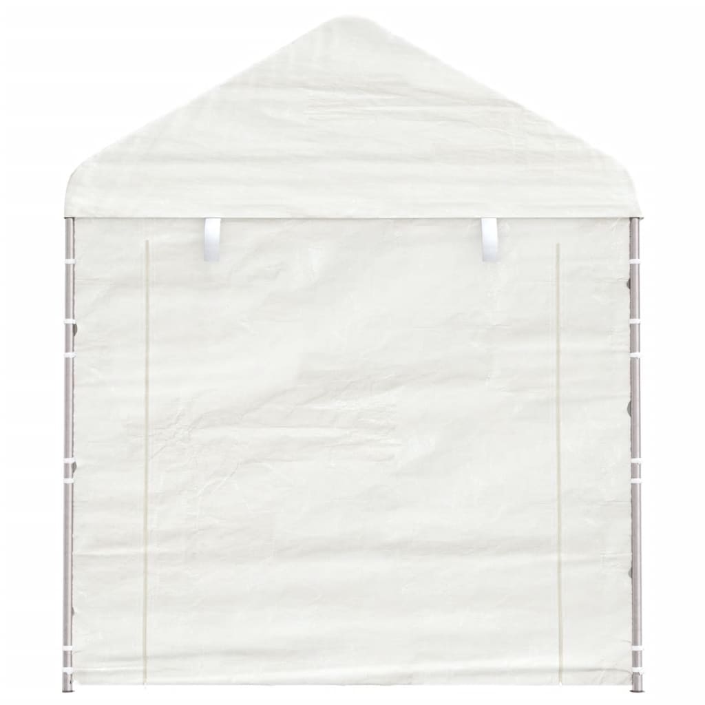 Pavillon mit Dach Weiß 6,69x2,28x2,69 m Polyethylen