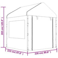 Thumbnail for Pavillon mit Dach Weiß 11,15x2,28x2,69 m Polyethylen