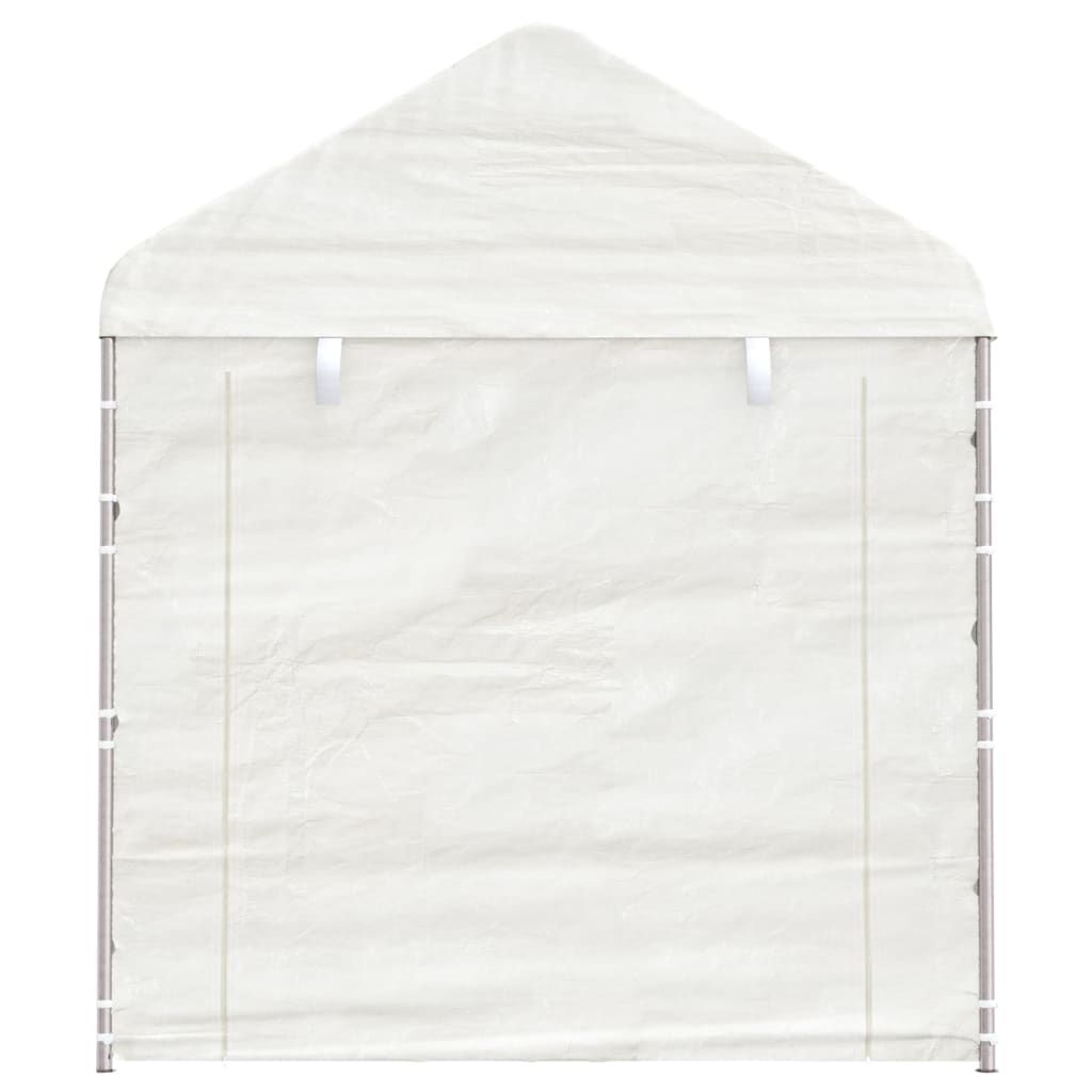 Pavillon mit Dach Weiß 20,07x2,28x2,69 m Polyethylen
