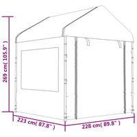 Thumbnail for Pavillon mit Dach Weiß 20,07x2,28x2,69 m Polyethylen