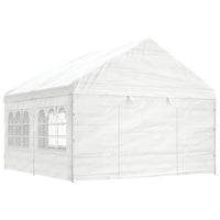 Thumbnail for Pavillon mit Dach Weiß 4,46x4,08x3,22 m Polyethylen