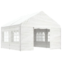 Thumbnail for Pavillon mit Dach Weiß 4,46x4,08x3,22 m Polyethylen