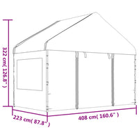 Thumbnail for Pavillon mit Dach Weiß 8,92x4,08x3,22 m Polyethylen