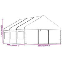 Thumbnail for Pavillon mit Dach Weiß 6,69x5,88x3,75 m Polyethylen