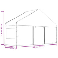 Thumbnail for Pavillon mit Dach Weiß 6,69x5,88x3,75 m Polyethylen