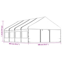 Thumbnail for Pavillon mit Dach Weiß 8,92x5,88x3,75 m Polyethylen