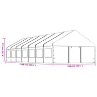 Thumbnail for Pavillon mit Dach Weiß 15,61x5,88x3,75 m Polyethylen