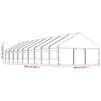 Thumbnail for Pavillon mit Dach Weiß 20,07x5,88x3,75 m Polyethylen