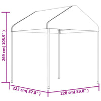 Thumbnail for Pavillon mit Dach Weiß 8,92x2,28x2,69 m Polyethylen