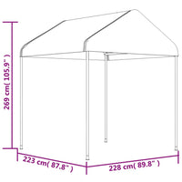 Thumbnail for Pavillon mit Dach Weiß 11,15x2,28x2,69 m Polyethylen