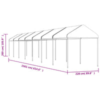 Thumbnail for Pavillon mit Dach Weiß 15,61x2,28x2,69 m Polyethylen
