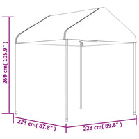 Thumbnail for Pavillon mit Dach Weiß 15,61x2,28x2,69 m Polyethylen