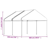 Thumbnail for Pavillon mit Dach Weiß 4,46x4,08x3,22 m Polyethylen