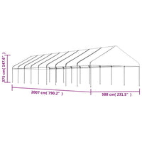 Thumbnail for Pavillon mit Dach Weiß 20,07x5,88x3,75 m Polyethylen