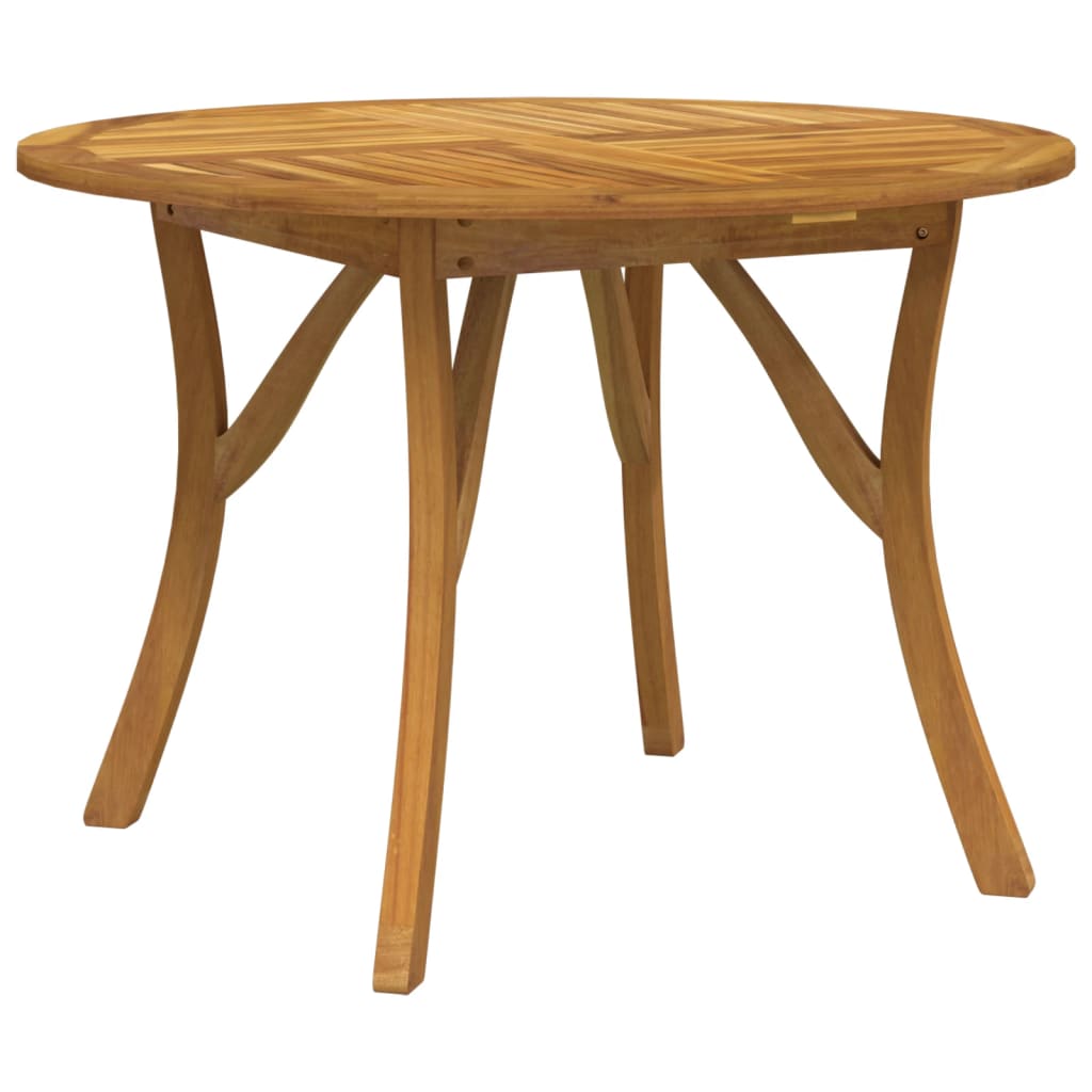 Gartentisch Ø 110 cm Massivholz Akazie
