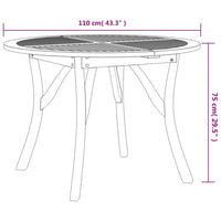 Thumbnail for Gartentisch Ø 110 cm Massivholz Akazie
