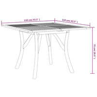 Thumbnail for Gartentisch 110x110x75 cm Massivholz Akazie