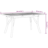 Thumbnail for Gartentisch 150x90x75 cm Massivholz Akazie