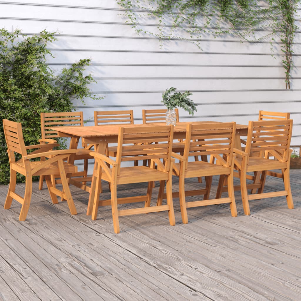 Gartentisch 200x90x75 cm Massivholz Akazie