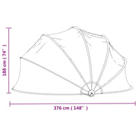 Thumbnail for Pool-Kuppel Rund 376x188 cm PVC