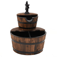 Thumbnail for Gartenbrunnen mit Pumpe 44,5x44,5x58 cm Massivholz Tanne