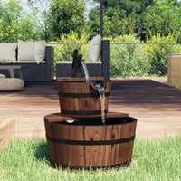 Thumbnail for Gartenbrunnen mit Pumpe 44,5x44,5x58 cm Massivholz Tanne