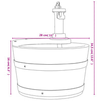 Thumbnail for Gartenbrunnen mit Pumpe 28x28x34,5 cm Massivholz Tanne