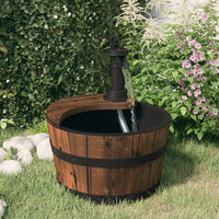 Thumbnail for Gartenbrunnen mit Pumpe 28x28x34,5 cm Massivholz Tanne