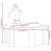 Thumbnail for Gartenbrunnen mit Pumpe 57x57x53 cm Massivholz Tanne