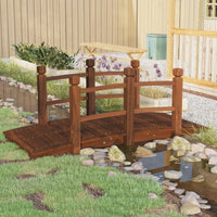 Thumbnail for Gartenbrücke mit Geländer 150x67x56 cm Massivholz Fichte