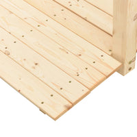 Thumbnail for Gartenbrücke mit Kettengeländer 150x67x56 cm Massivholz Fichte