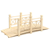 Thumbnail for Gartenbrücke mit Geländer 150x67x56 cm Massivholz Fichte