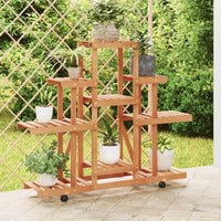 Thumbnail for Blumenständer mit Rollen 110x25x101 cm Massivholz Tanne