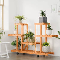 Thumbnail for Blumenständer mit Rollen 110x25x78 cm Massivholz Tanne