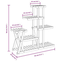 Thumbnail for Blumenständer 95x25x96 cm Massivholz Tanne