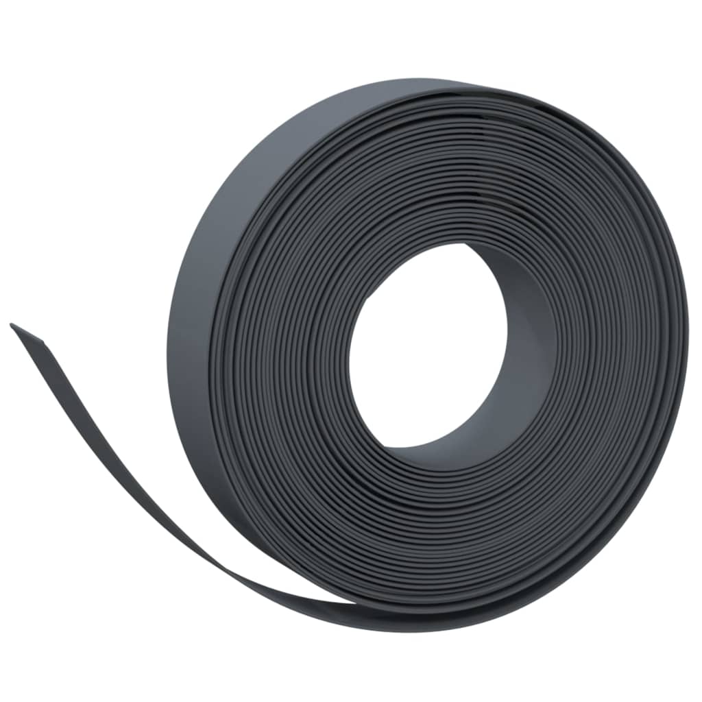 Rasenkanten 4 Stk. Grau 10 m 10 cm Polyethylen