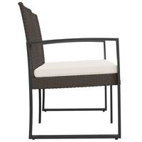 Thumbnail for Gartenbank 2-Sitzer mit Kissen Braun PP-Rattan