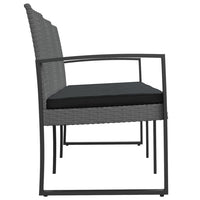 Thumbnail for Gartenbank 3-Sitzer mit Kissen Dunkelgrau PP-Rattan