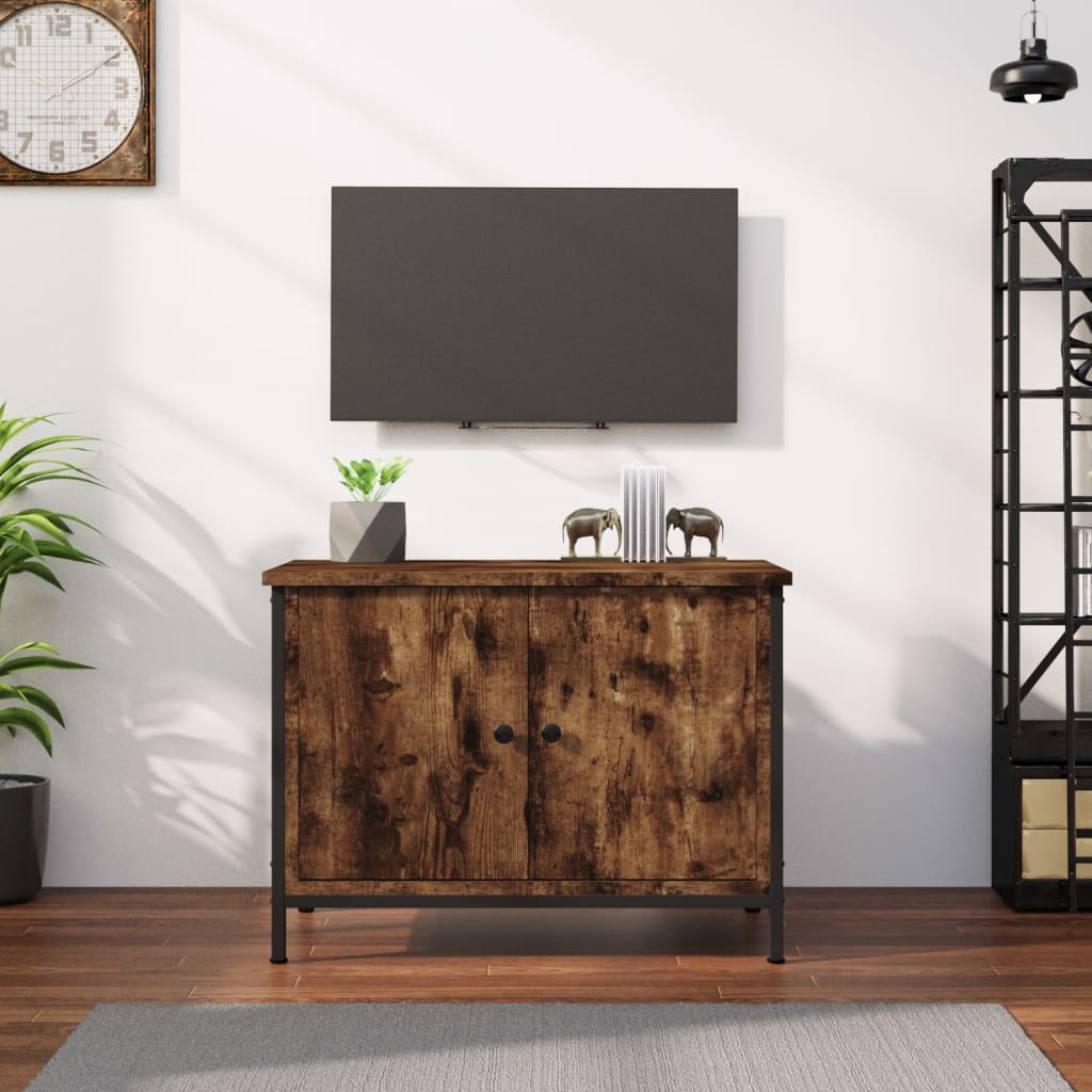 TV-Schrank mit Türen Räuchereiche 60x35x45 cm Holzwerkstoff