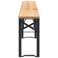 Thumbnail for 3-tlg. Biertisch-Set Klappbar Massivholz Tanne