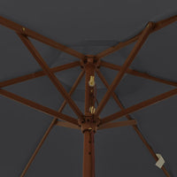 Thumbnail for Sonnenschirm mit Holzmast Schwarz 196x231 cm