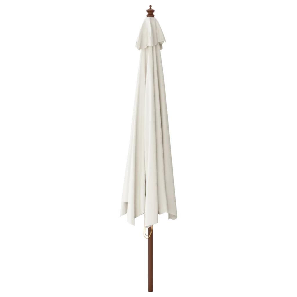 Sonnenschirm mit Holzmast Sandfarben 400x273 cm