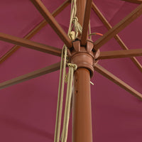 Thumbnail for Sonnenschirm mit Holzmast Bordeauxrot 400x273 cm
