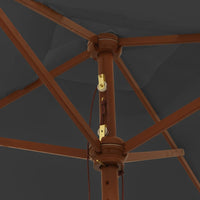 Thumbnail for Sonnenschirm mit Holzmast Anthrazit 198x198x231 cm