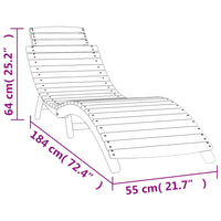 Thumbnail for Sonnenliege mit Tisch Weiß Massivholz Akazie